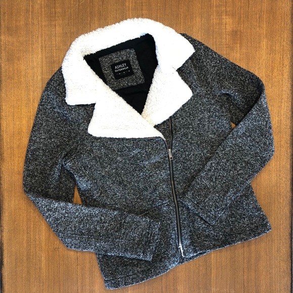 Ashley By 26 International Jackets & Blazers - CCO SALE! Sherpa collar grey Fleece/Knit Jacket